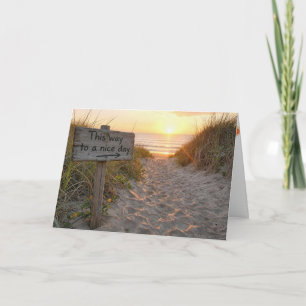 Thinking of You Beach Sign Card