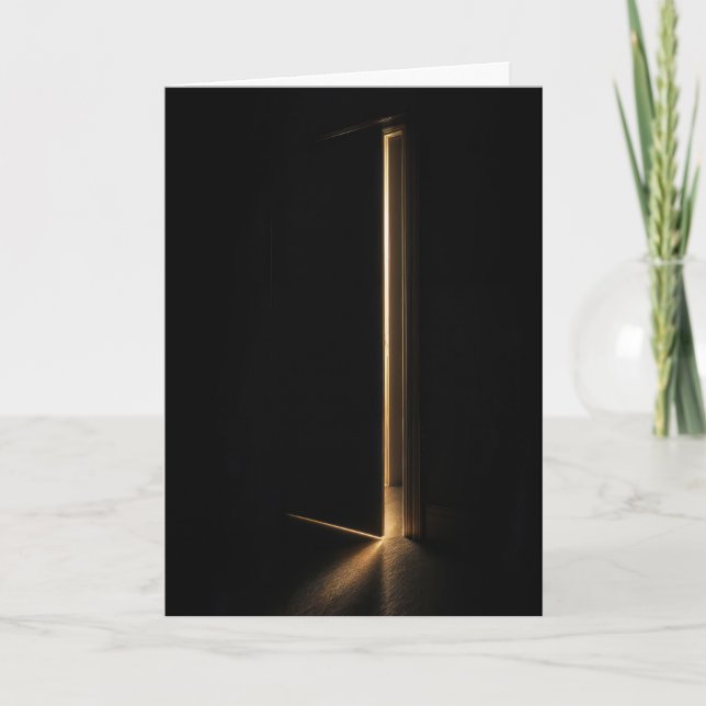 Thinking of You Beam of Light In Doorway Card (Front)