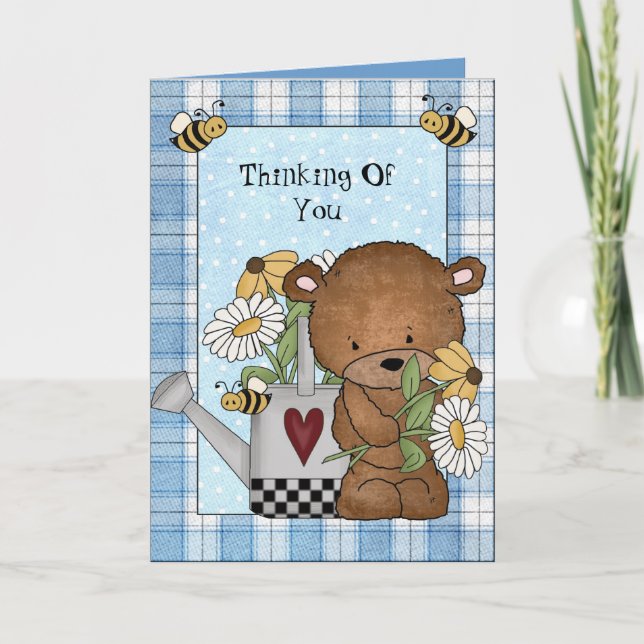 Thinking Of You Bear Greeting card (Front)
