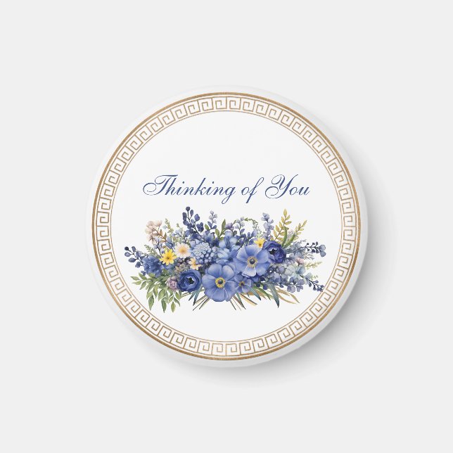 Thinking of You, beautiful floral design, Magnet (Front)
