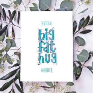 Thinking of you Big Hugs Postcard