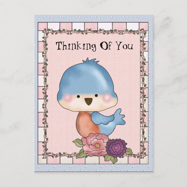 Thinking Of You Bird Postcard (Front)