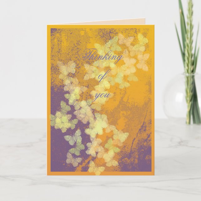 Thinking of you Birthday, Easter, Get Well, Gold Card (Front)