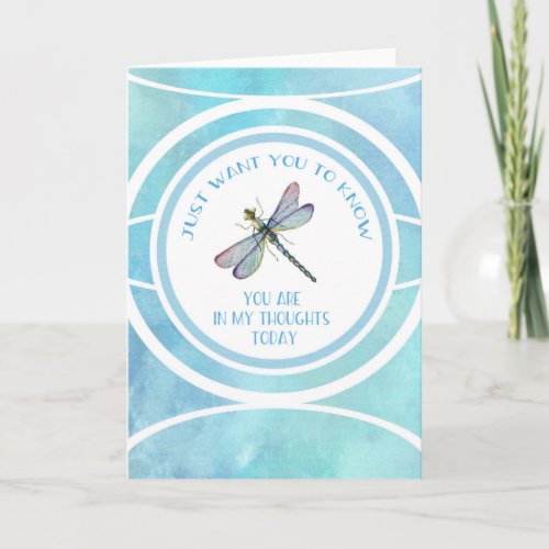 Thinking of You Blank Dragonfly Card