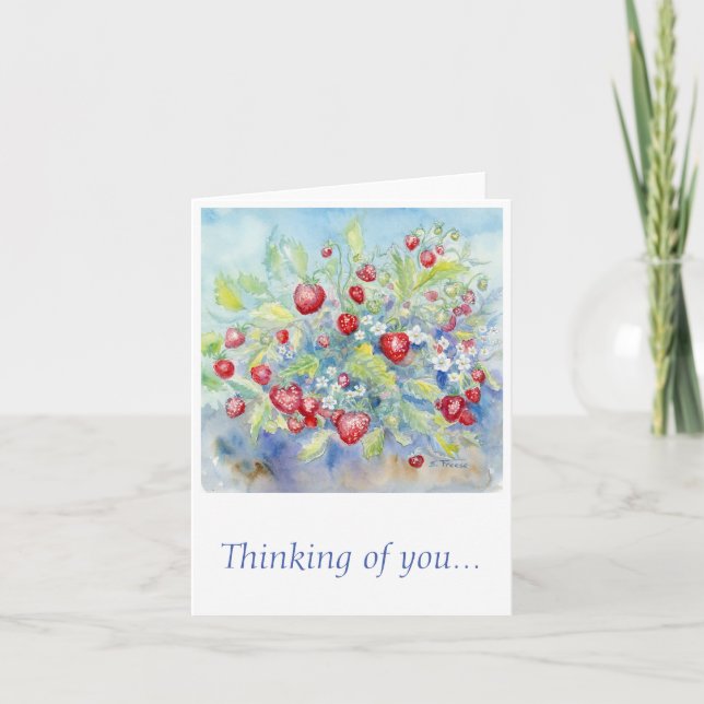 "Thinking of you" Blank Notecard (Front)