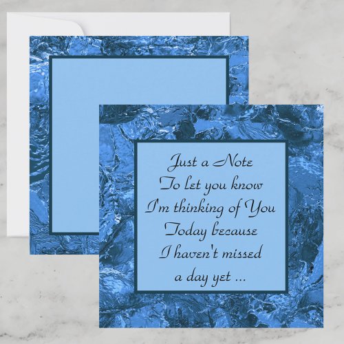 Thinking of You Blue Marble Note Card