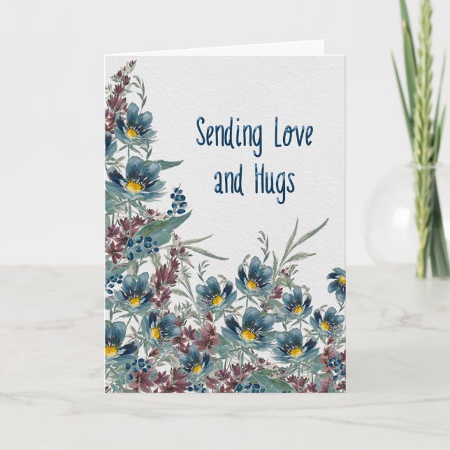 Thinking of You Bouquet – Floral Encouragement Card (Front)