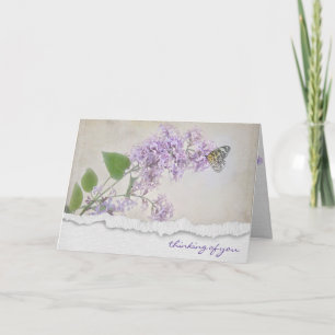 thinking of you-butterfly on lilac card