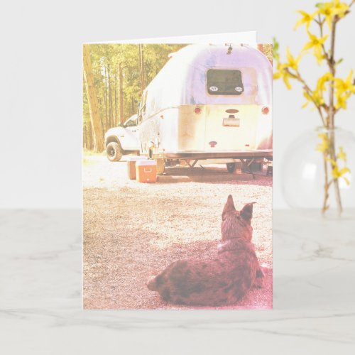 Thinking of You Camper Dog Photo Template