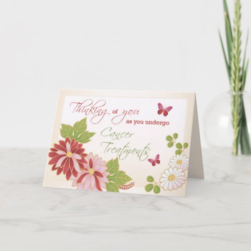 Thinking of You Cancer Treatments Flowers Card