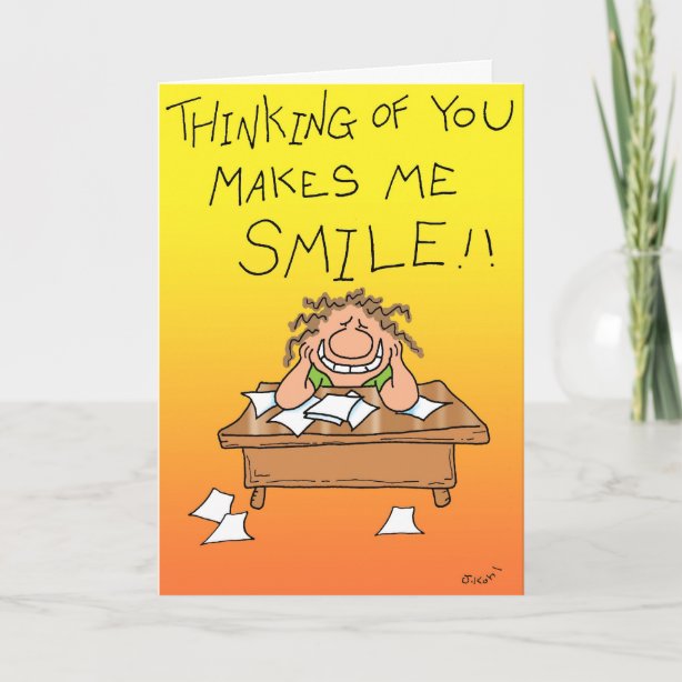 Funny Thinking Of You Cards  Zazzle