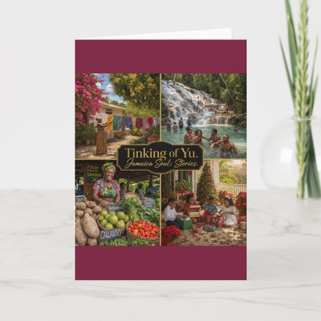 Thinking of You Card | Beneath the Same Caribbean  (Front)