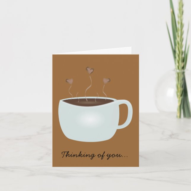 Thinking of you Card - cafe au amour (Front)