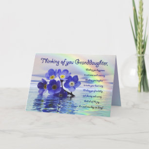 Thinking of you card for Granddaughter