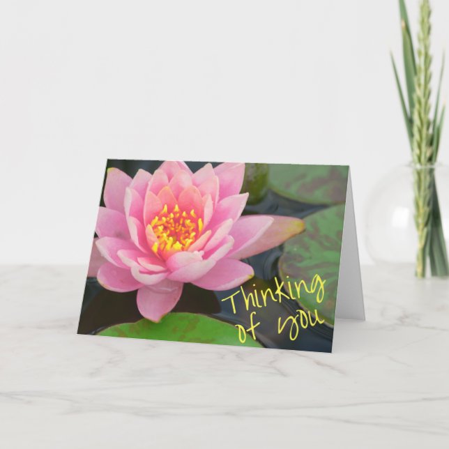 Thinking of You Card - waterlily (Front)