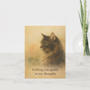 Thinking of You Cat Card   Gentle Support