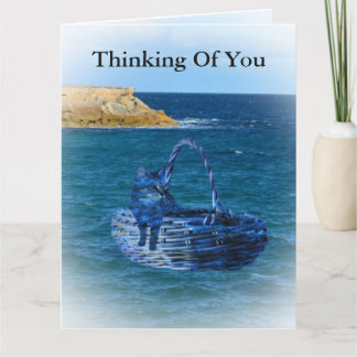 Thinking Of You Cat Sea Adventure Bg Greeting Card