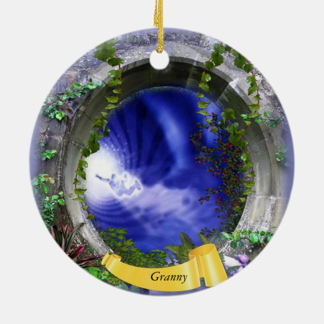 Thinking of you ceramic ornament (Back)