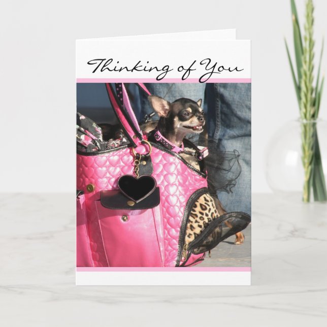 Thinking of you Chihuahua Dog greeting card (Front)