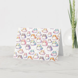 Thinking Of You Chubby Cartoon Cats Card