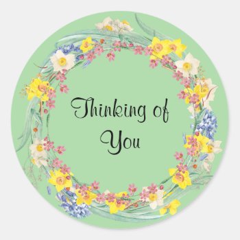 Thinking Of You Classic Classic Round Sticker by Virginia5050 at Zazzle