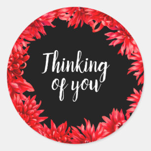 Thinking of you classic round sticker