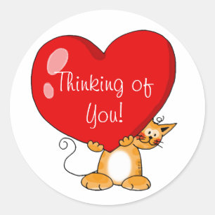 Thinking of you classic round sticker