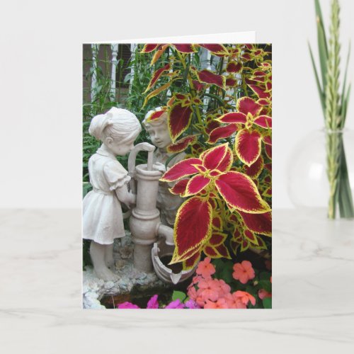 Thinking of YouColeus With Pump Figurine Card