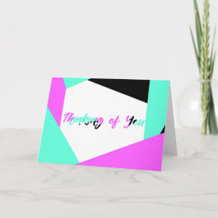 Thinking of You Color-Blocking Card    Black Teal