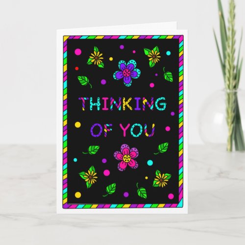 Thinking of You  Coloring Page Inside Card