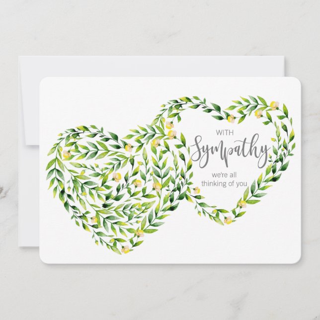 thinking of you condolences bereaved loss loved holiday card (Front)