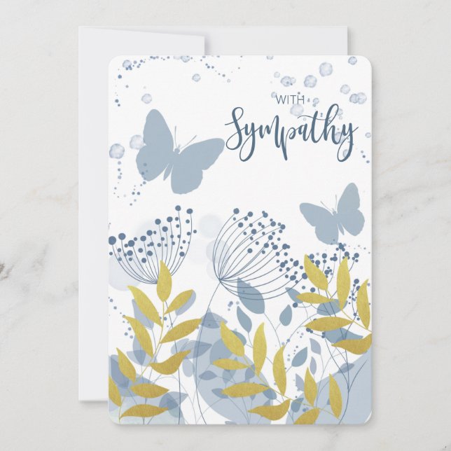 thinking of you condolences bereaved loss loved holiday card (Front)