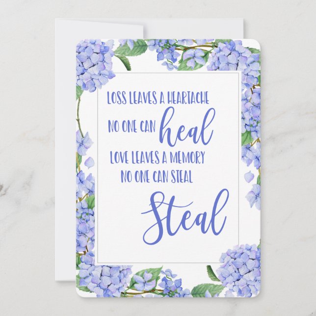 thinking of you condolences bereaved loss loved holiday card (Front)