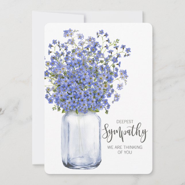 thinking of you condolences bereaved loss loved holiday card (Front)