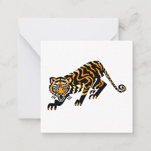 Thinking of you _ Cool graphic wildcat _ TIGER Note Card