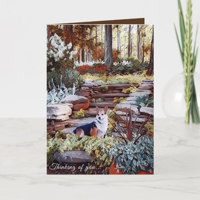 Thinking of you Corgi Card (Front)