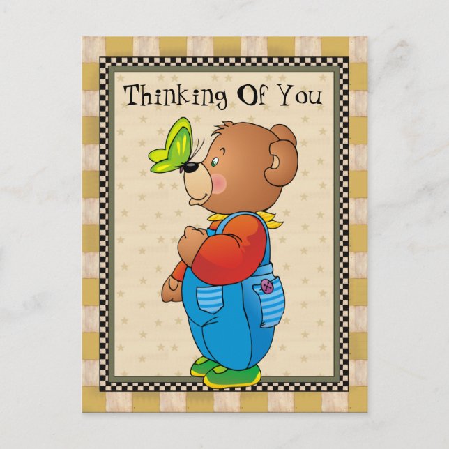 Thinking Of You Country Bear postcard (Front)