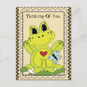 Thinking Of You Country frog Postcard