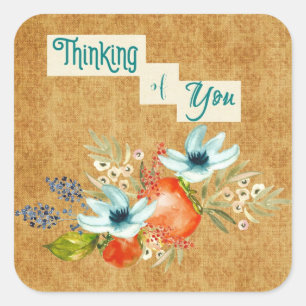 Thinking of You Craft Scrapbooking Square Sticker