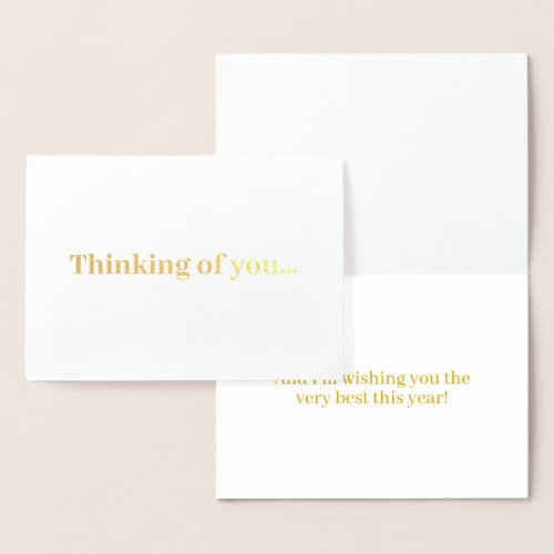 Thinking of you customizable message foil card
