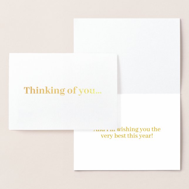 Thinking of you… (customizable message) foil card (Display)