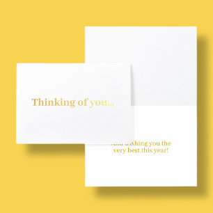 Thinking of you… (customizable message) foil card