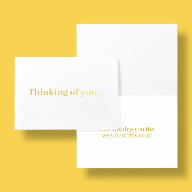 Thinking of you… (customizable message) foil card (Creator Uploaded)