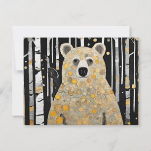 Thinking of You Cute Bear Hug Postcard