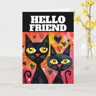 THINKING OF YOU CUTE CAT Greeting Card