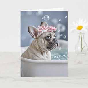 Thinking of You Cute French Bulldog or Frenchie Card