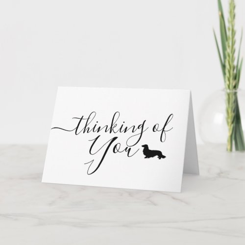 Thinking of You Dachshund Greeting Note Card