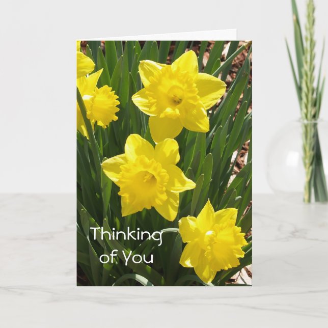 "Thinking of You" Daffodil Card (Front)