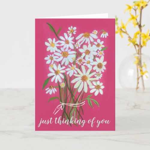 Thinking of You Daisy Bouquet Customize it Card