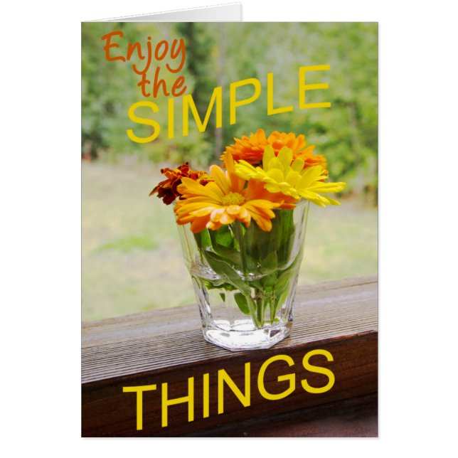 Thinking of You Daisy Still Life Personalized Cards (Front)